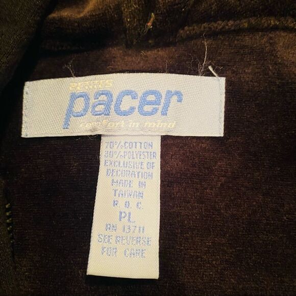 Pacer Black Hooded Zip Up Jacket Size PL - Picture 4 of 9
